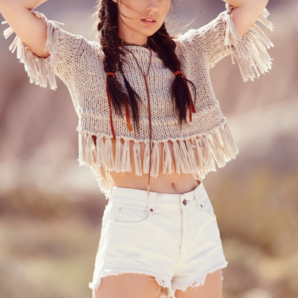Free people jean shorts.